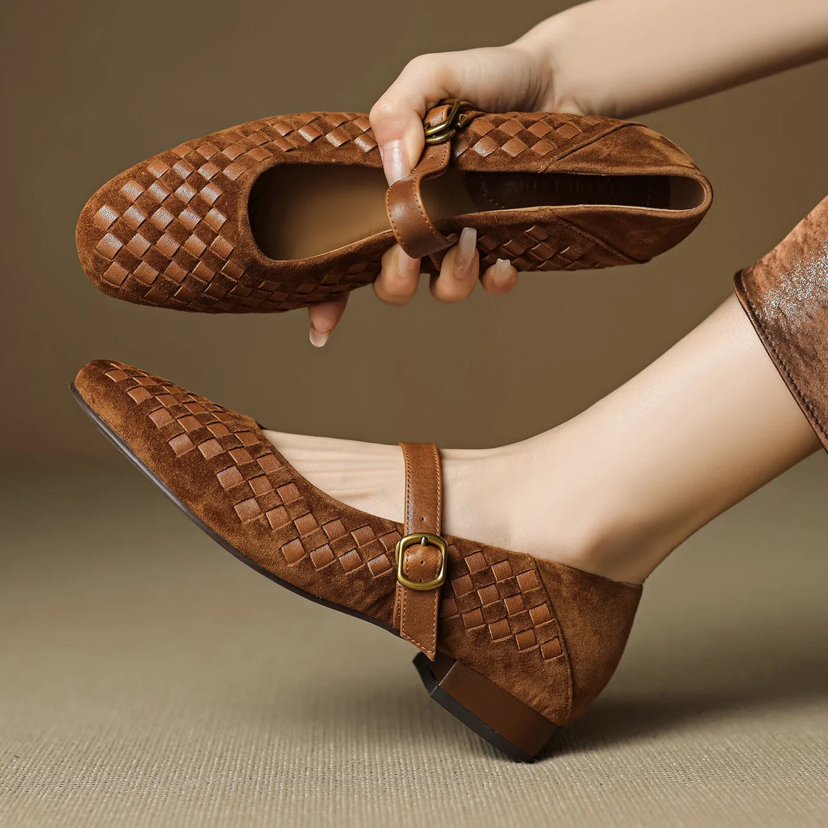 Elara Leder-Spangenschuhe