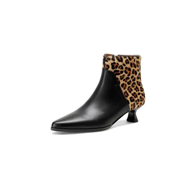 Bottes en cuir Leopard Whisper