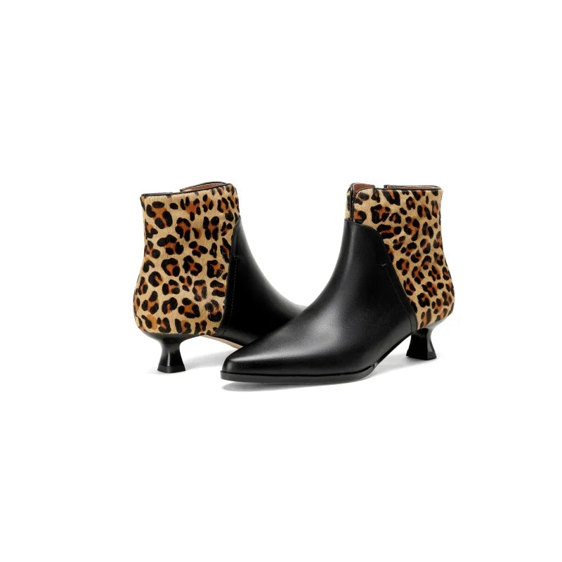 Bottes en cuir Leopard Whisper