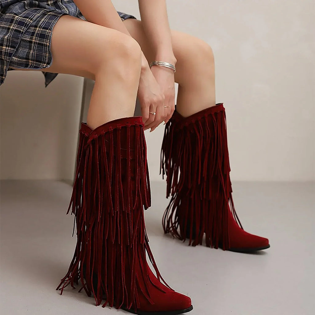 Savanna-Stiefel mit Fransenquasten