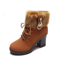 Fiorelle Damen Glam-Stiefel mit Strickbündchen – Elegante Stiefel mit Blockabsatz, seitlichem Reißverschluss und Strass-Verzierung (US 5-10)