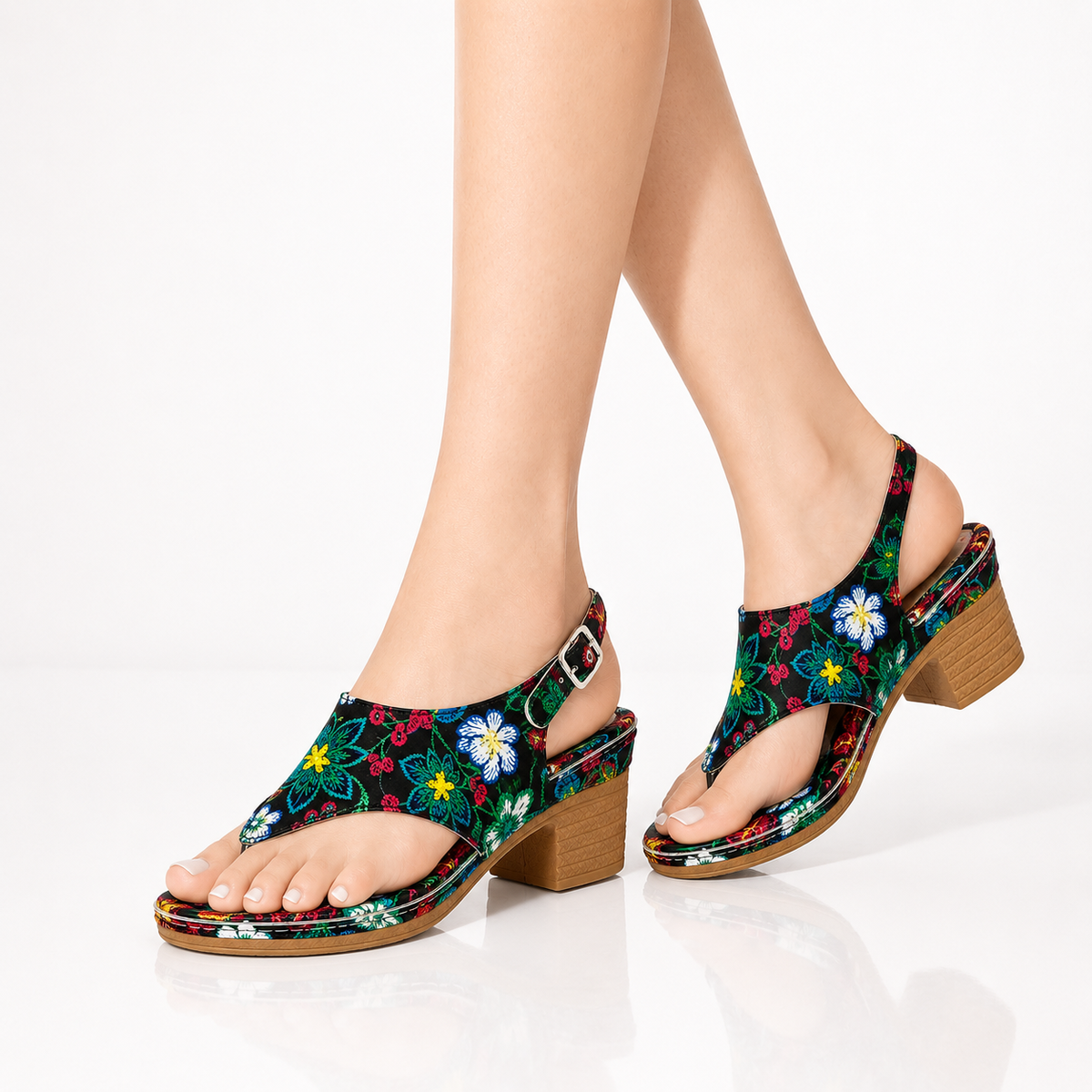 Sandales à talons fleuries Camila