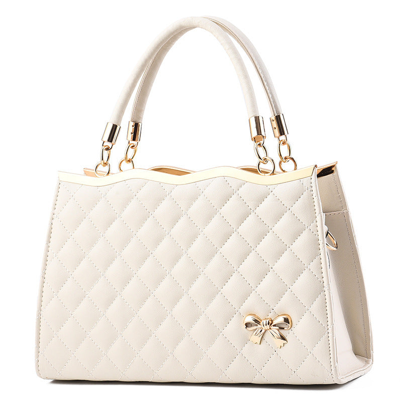 Sac cabas structuré pour femme Fiorelle avec matelassage et nœud décoratif – Grand sac à main porté épaule ou croisé, élégance intemporelle