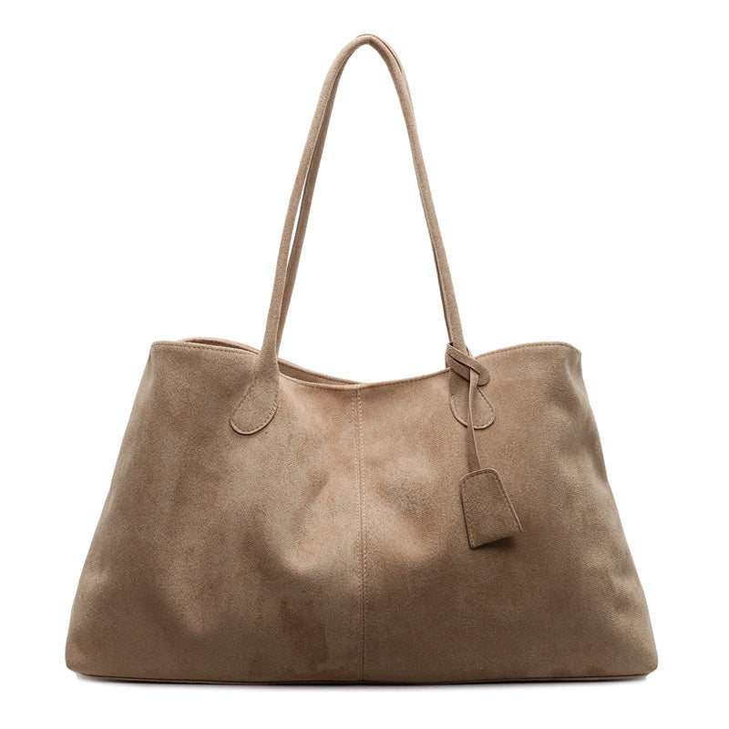 Fiorelle Damen-Einkaufstasche aus luxuriösem Wildleder im minimalistischen Design – geräumiger Allrounder mit erlesener Alltagseleganz