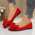 Mocassins plats à enfiler Bella Bow pour femme Fiorelle – Chaussures décontractées à semelle souple et bout pointu (US 5–10,5)