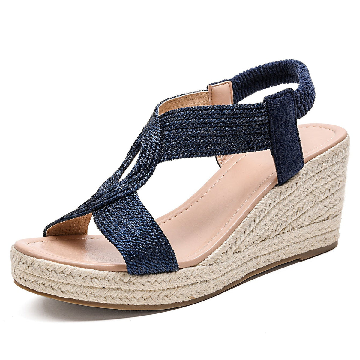 Fiorelle Damen Ria Braid Artisan Plateau-Keilsandalen – Geflochtene, skulpturale Römersandalen mit offener Zehenpartie (US 4–10,5)