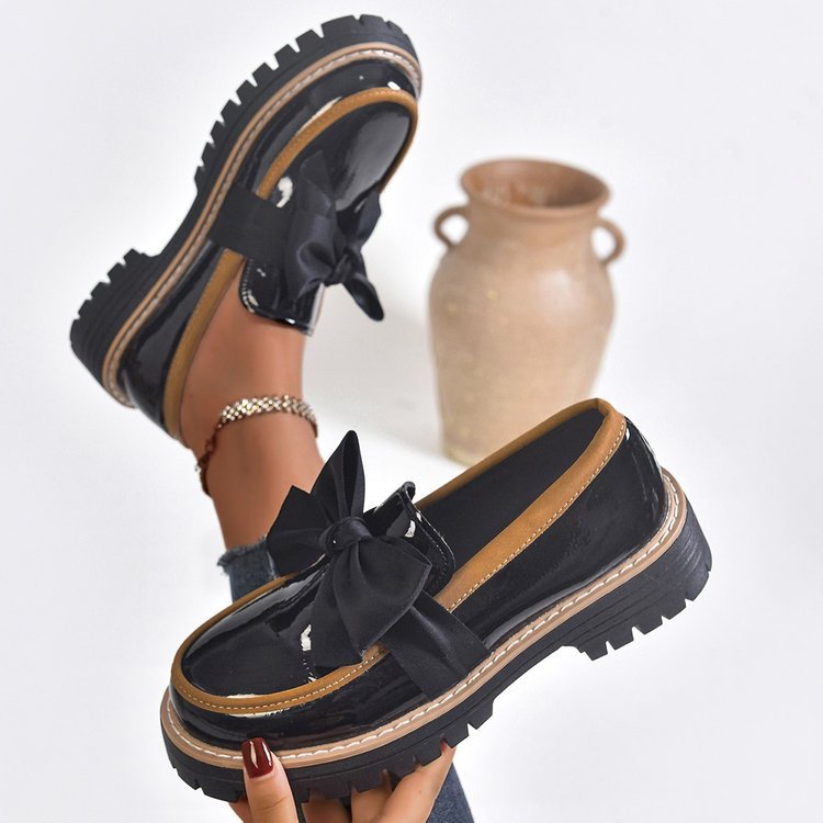 Mocassins à enfiler pour femme Fiorelle – Chaussures plates à surpiqûres contrastées (US 5–10,5)